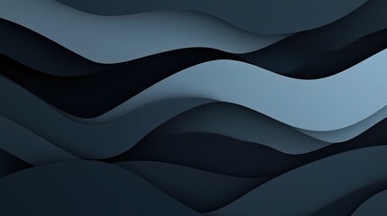 Poster - Ethereal Blue Wave: A mesmerizing dance of flowing blue waves, a symphony of light and shadow, embodying serenity and dynamic movement. A captivating background for any design or project.