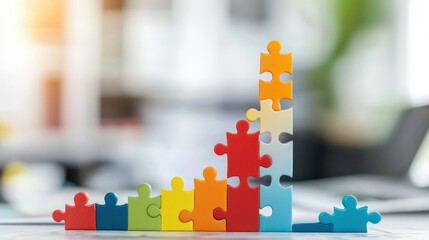 Poster - A creative infographic of safety statistics displayed as puzzle pieces