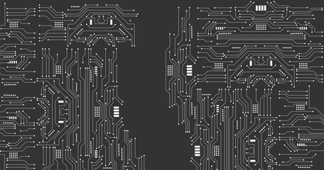 Circuit board background. Vector electronic background.