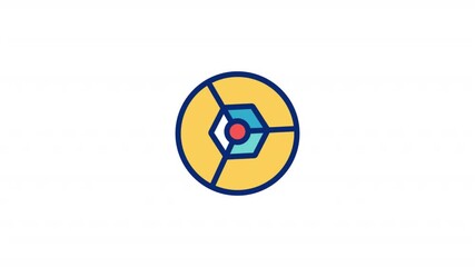 Cube Animated Alpha Icons loop