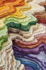 Poster - Abstract gradient blob with vibrant colors green, orange, purple, and blue, swirling in a mesmerizing design.