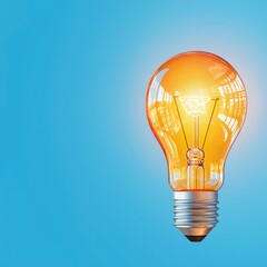 Poster - A light bulb integrated into a skyscraper, representing innovation in urban development