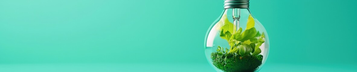 Poster - A light bulb with a growing vine inside, emphasizing organic creativity