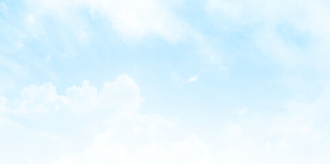 Aufkleber - Beautiful blue sky clouds for background. Sky clouds background. Fluffy white clouds in sky