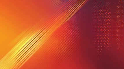 Aufkleber - Abstract background with vibrant orange and red gradient, lined pattern, and halftone texture