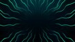 © rujlaphus - The image contains a dark background with teal, glowing, wavy lines emanating from the center, creating a radiating effect.