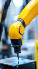 Poster - Detailed view of a robotic arm with precision tools in a laboratory setting for research