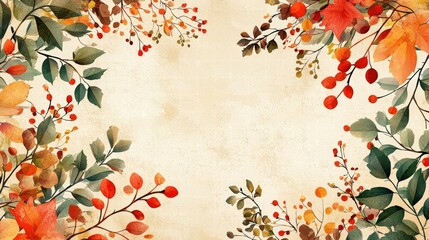 Poster - Lush floral background featuring a variety of colorful leaves and blossoms in natural settings