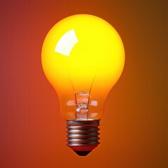 Poster - Unique light bulb featuring a smaller light bulb inside, representing creativity and innovation concepts