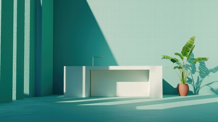 Poster - Lush indoor plant thriving in a bright room creating a fresh and inviting environment for living