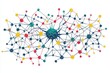 © Nutty - Intricate Network Connection Interconnectedness in Vibrant Dots Abstract Illustration on White Background for Science
