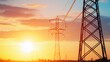 © Tam5 - Striking sunset backdrop as towering electricity pylons deliver power across a vibrant landscape