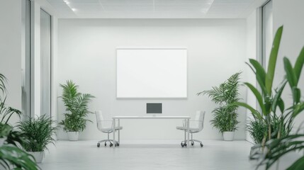 Poster - Modern office meeting room mockup