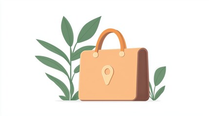 Poster - Location Business and Office Location A location pin marker with a briefcase icon, representing a business office or corporate headquarters on a map.
