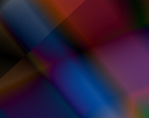 Poster - Abstract composition sketch in dark blue contrast