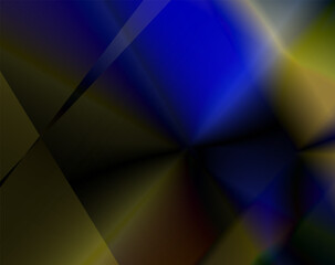 Poster - Abstract composition sketch in dark blue contrast