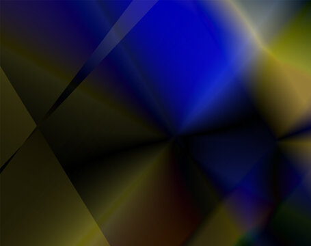 Abstract composition sketch in dark blue contrast
