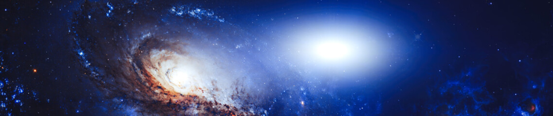 Wall Mural - spectacular galactic spiral with glowing core and starry background in deep space. elements of this 