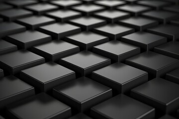 Poster - Stylish abstract design featuring black hexagons on a minimalist background for modern aesthetics