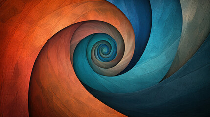 Poster - Colorful Spiral Pattern with Fluid Motion and Rich Textures in Abstract Art Design