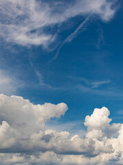 Wall Mural - the sky is blue with a few clouds scattered throughout