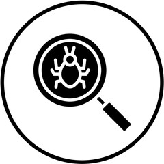 vector design bug search icon style