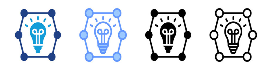 Aufkleber - Deep Learning icon set multiple style collection