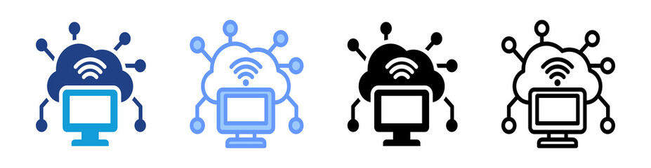 Aufkleber - Internet Of Things icon set multiple style collection