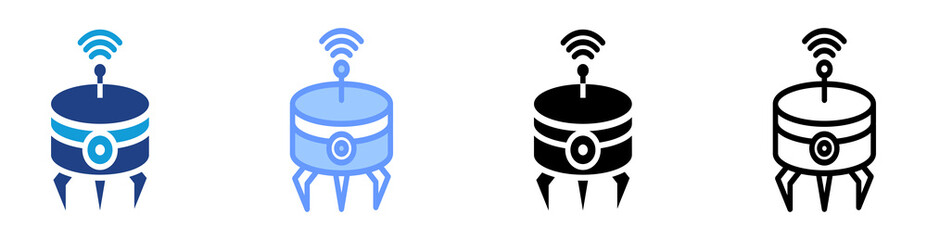 Aufkleber - Swarm Robotic icon set multiple style collection
