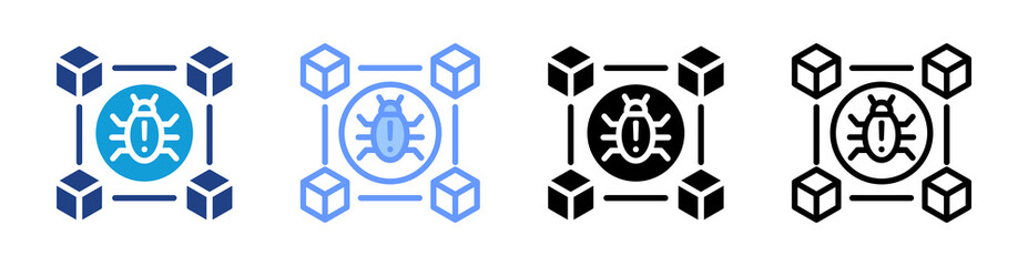 Poster - Malware icon set multiple style collection