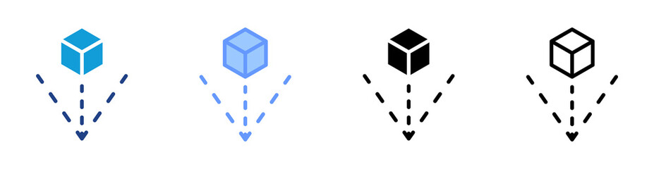 Poster - Augmented Reality icon set multiple style collection