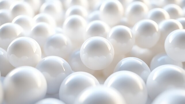 Soft, hazy, white spheres of varying sizes create a comfortable, bouncy atmosphere
