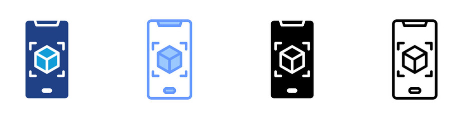 Poster - Ar icon set multiple style collection