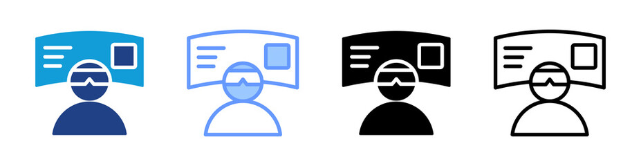 Aufkleber - Vr icon set multiple style collection