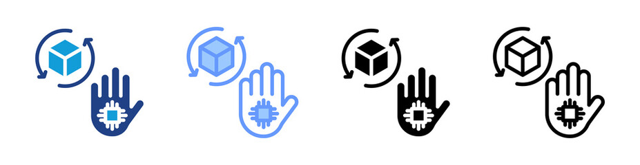 Aufkleber - Mixed Reality icon set multiple style collection