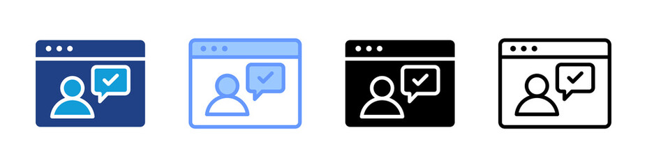 Poster - Tele Presence icon set multiple style collection