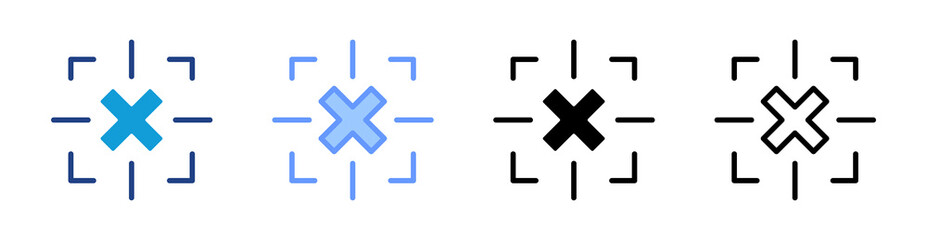 Poster - Calibration icon set multiple style collection