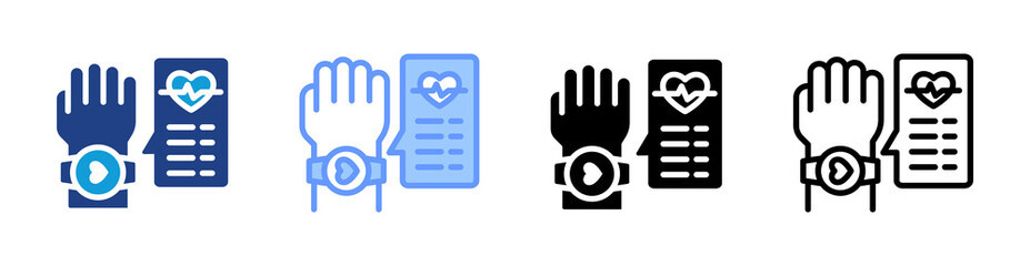 Aufkleber - Wearable Technology icon set multiple style collection