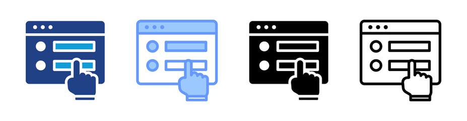 Poster - Interface icon set multiple style collection