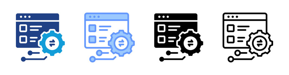 Aufkleber - Interface icon set multiple style collection