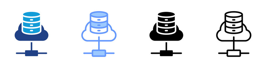 Aufkleber - Data Center icon set multiple style collection