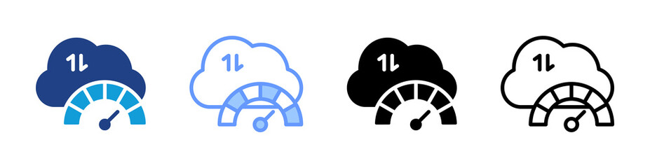 Poster - Bandwidth icon set multiple style collection