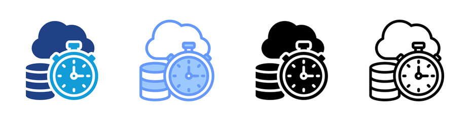 Poster - Latency icon set multiple style collection