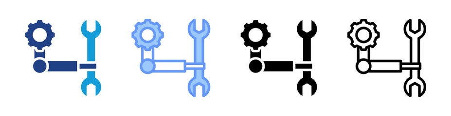 Poster - Robotic Repair icon set multiple style collection