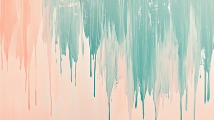 Aufkleber - Soft pencil strokes blend with dripping colors creating a serene backdrop for artistic expression in a tranquil environment