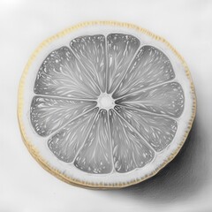 Poster - Sliced lemon exposing the vibrant juicy interior with detailed texture