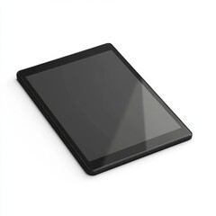 Fototapete - Sleek black tablet with blank screen positioned on a clean surface in a modern workspace