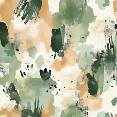 Poster - Gentle watercolor doodle patterns bring a calming artistic touch to any space