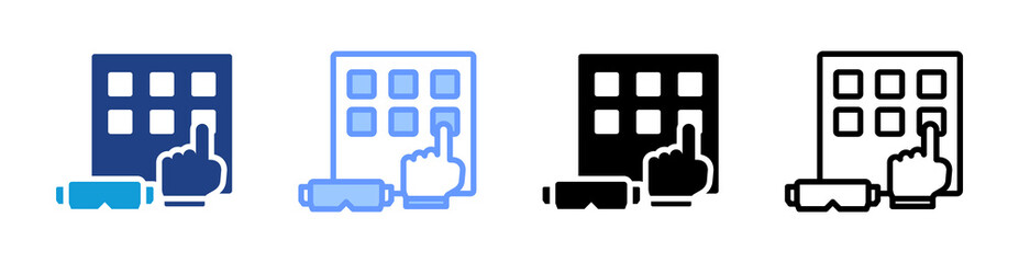 Poster - Spatial Computing Interface icon set multiple style collection