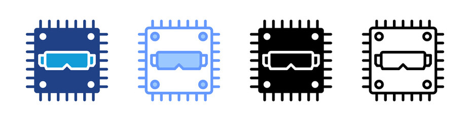 Poster - Spatial Processing Unit icon set multiple style collection